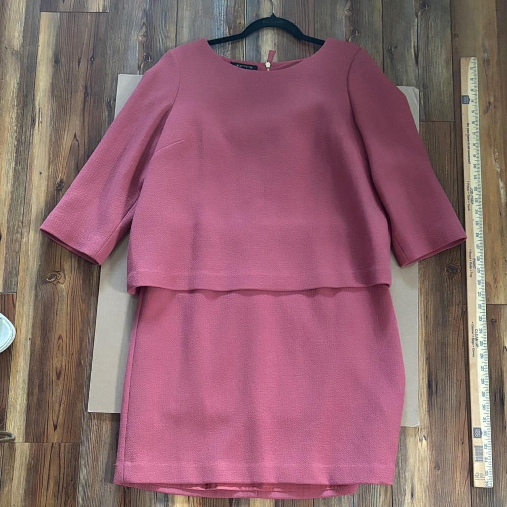 Lafayette 148 Virgin Wool New York Pink Dress Sz 12 NWOT